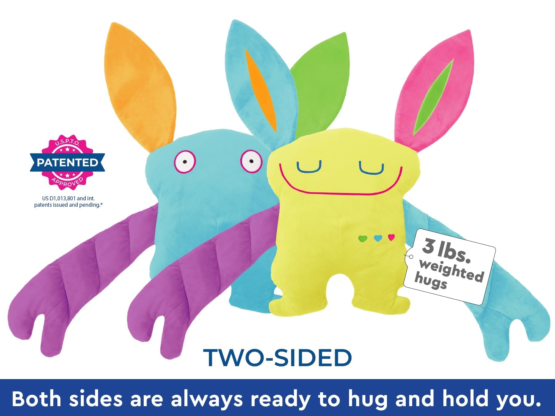 Bumpas Weighted Sensory Plush Jiff Multiple Colors by Homeportonline