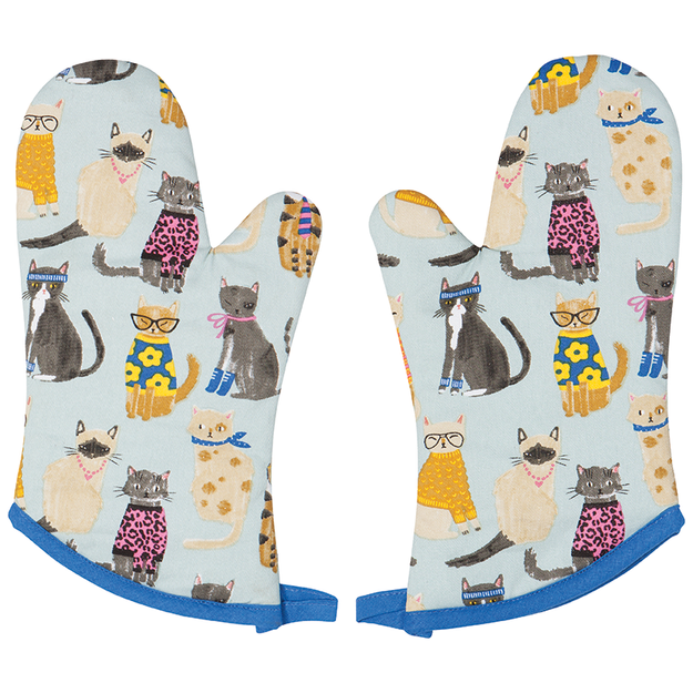 Set of 2 Mitt Feline Fine by Homeportonline