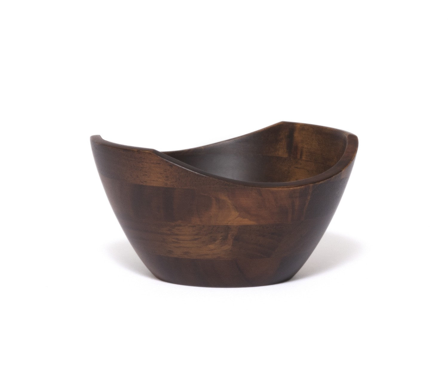Walnut Finish Wavy Rim Salad Bowl , 11.75" x 6" by Homeportonline
