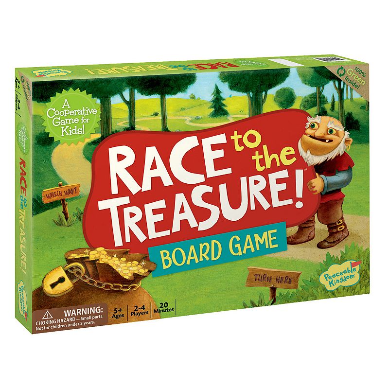 Peaceable Kingdom Race to the Treasure Cooperative Board Game for Kids Ages 5+