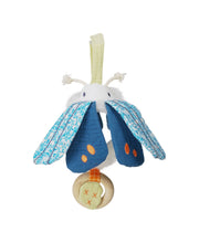 Manhattan Toy Folklore Plush Luna Moth Soft Tactile Baby Travel Toy with Crinkle Fabric Wings  Baby Mirror and Wooden Teether Ring