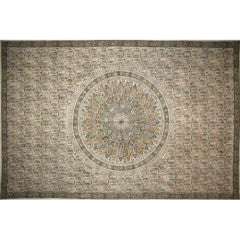 Tapestry Twin Size Veggie Circle Block Green by Homeportonline