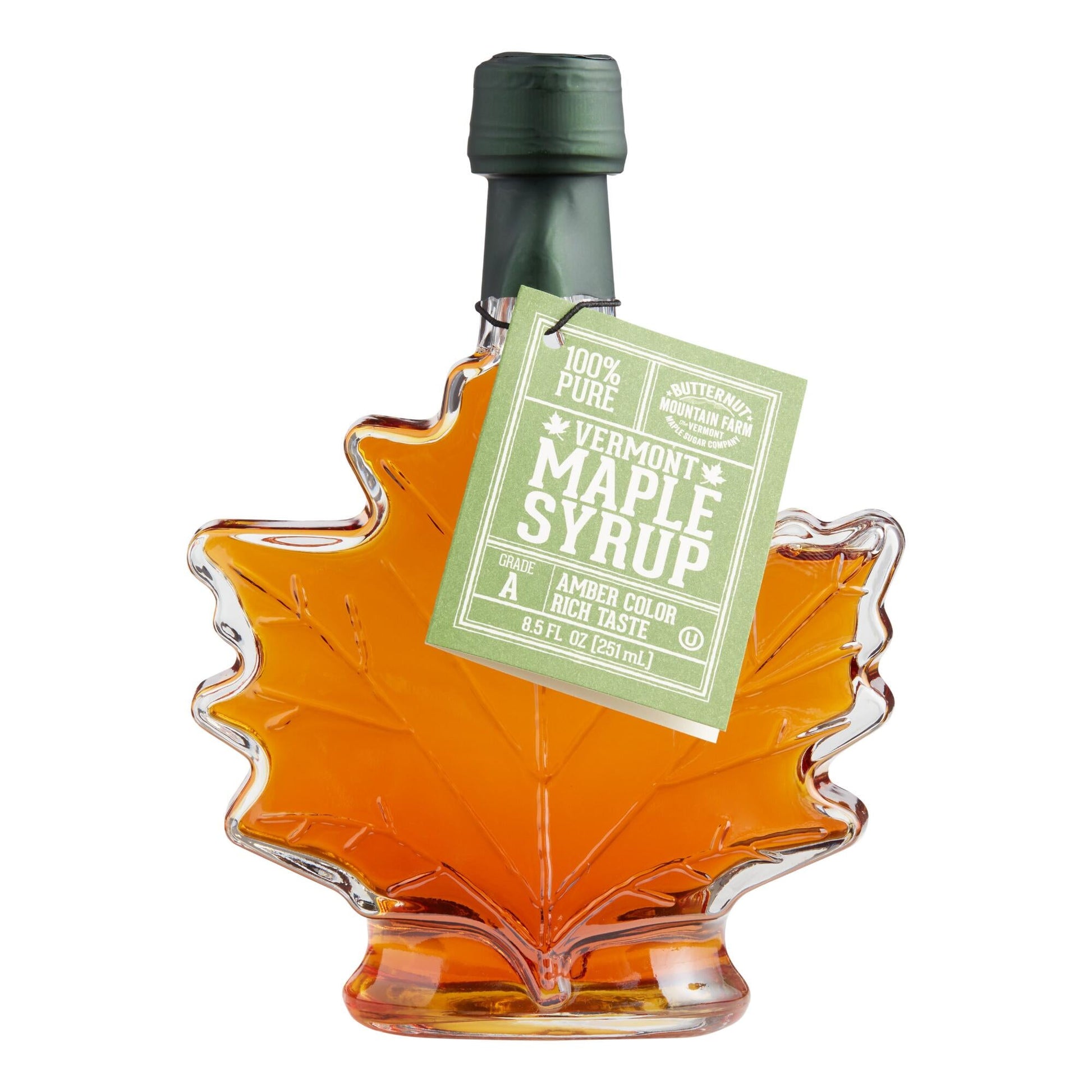 VT Maple Syrup Glass Leaf by Kiss the Cook