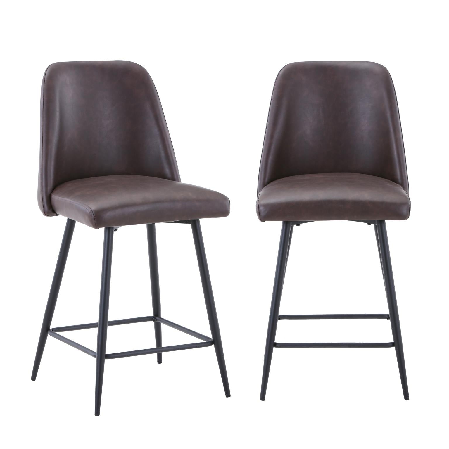 Maddox Counter Stool Dark Brown by Homeportonline