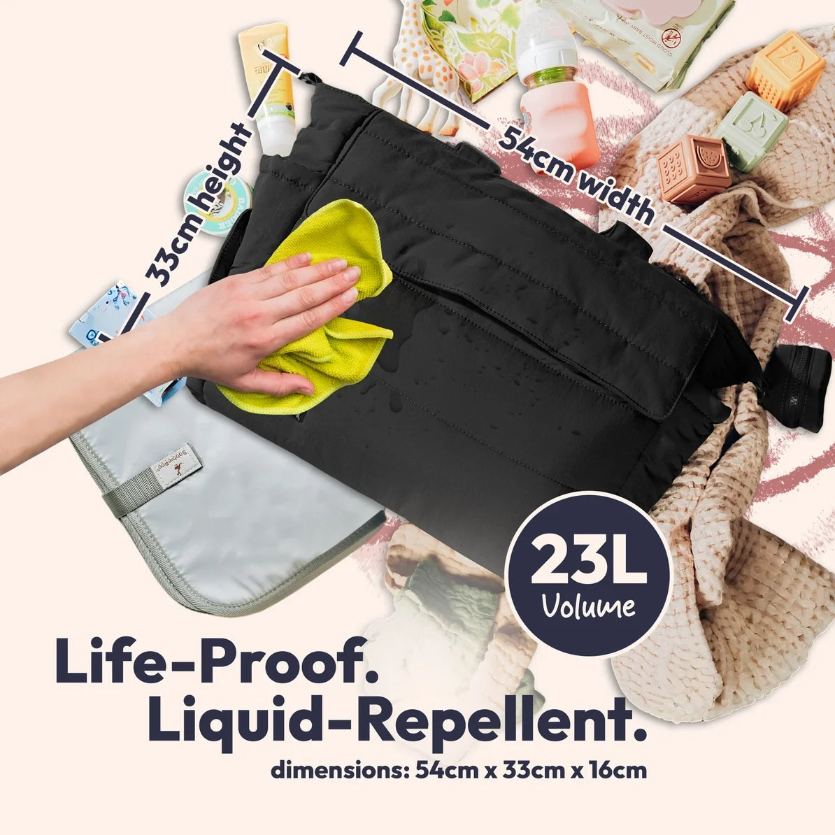 Babbleroo Puffer Diaper Tote Bag