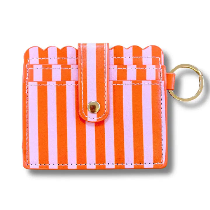 Wallet - Pink and Orange Stripes