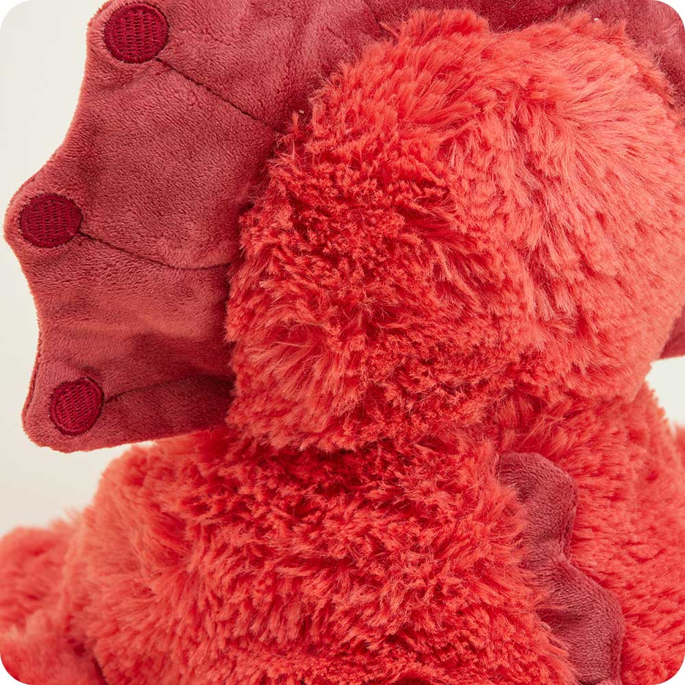 Warmies Dino Triceratops Coral Red by Homeportonline