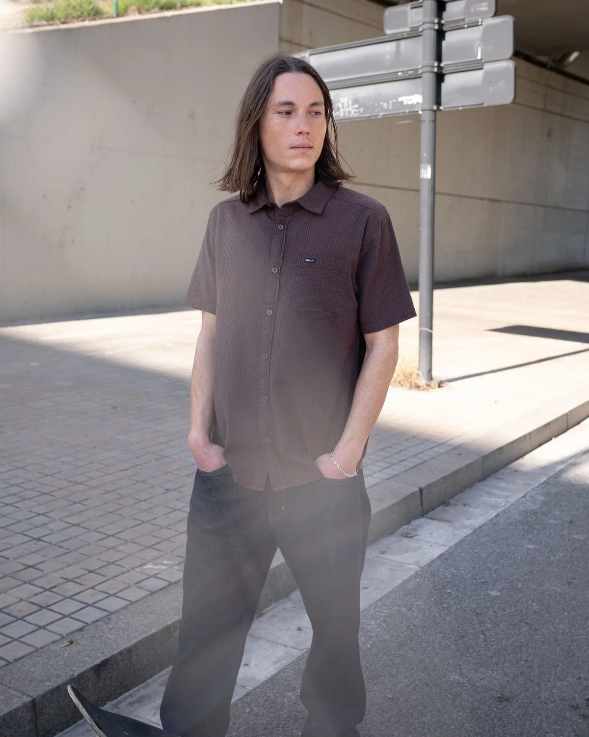 RVCA That'll Do Seersucker Short Sleeve Shirt