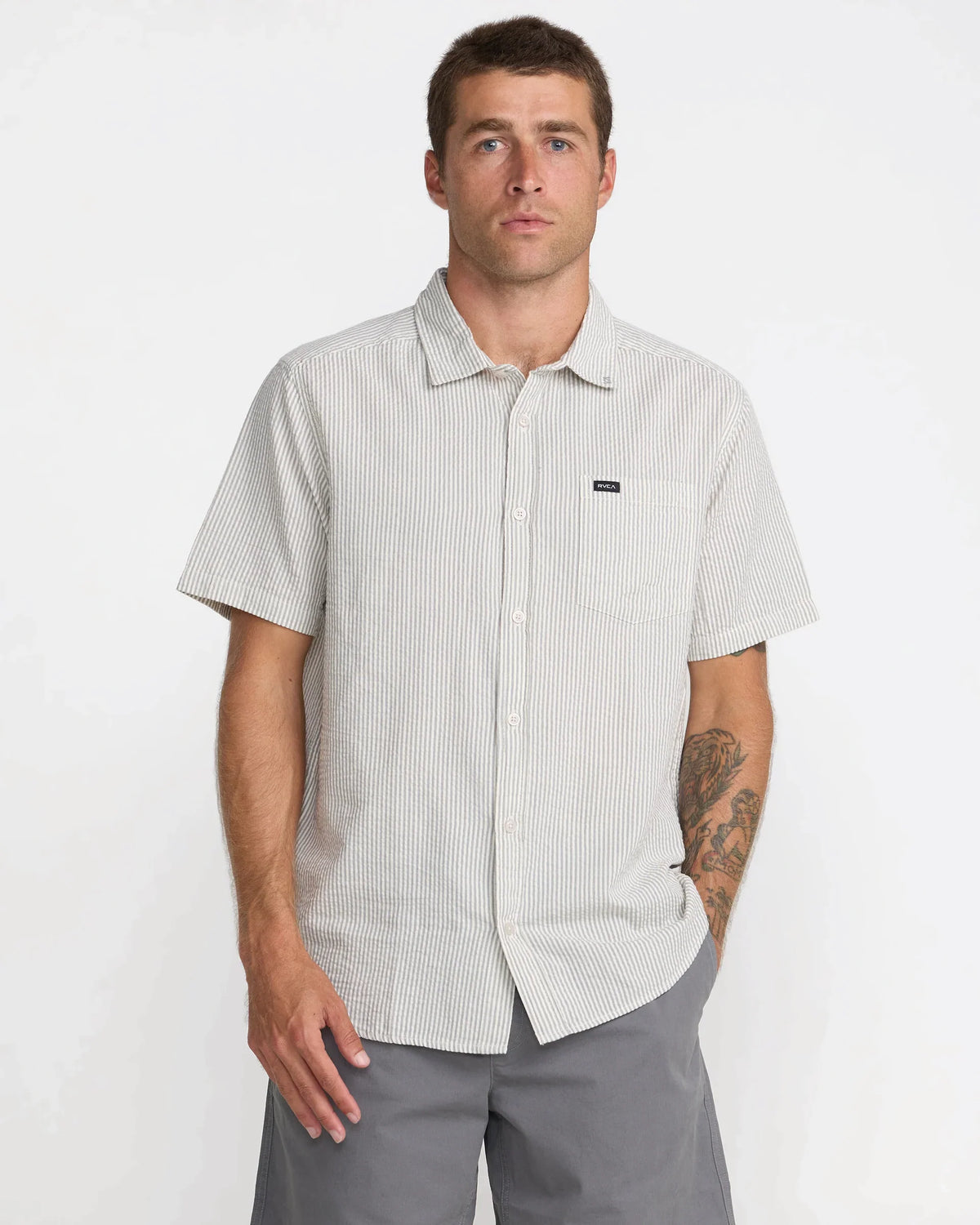 RVCA That'll Do Seersucker Short Sleeve Shirt