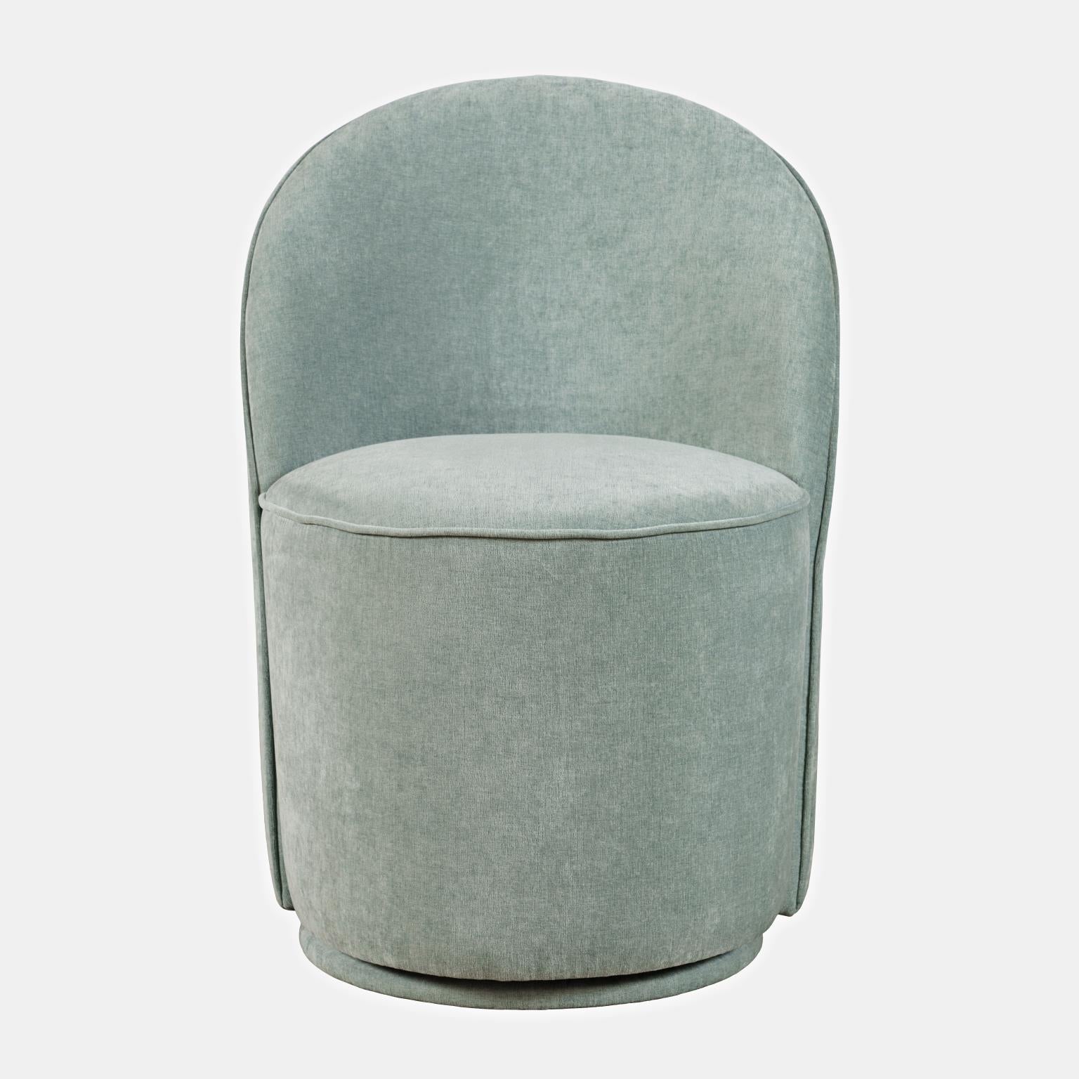 Urban Archive Landon Swivel Accent or Dining Chair Mist Blue by Homeportonline
