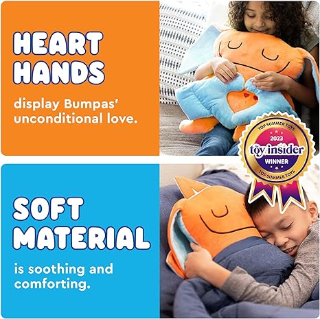 Bumpas Weighted Sensory Plush Zeek Orange & Blue by Homeportonline