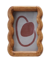 Frame Scalloped Rubberwood Natural Holds 4" x 6" by Homeportonline