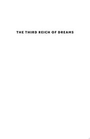 The Third Reich of Dreams The Nightmares of a Nation