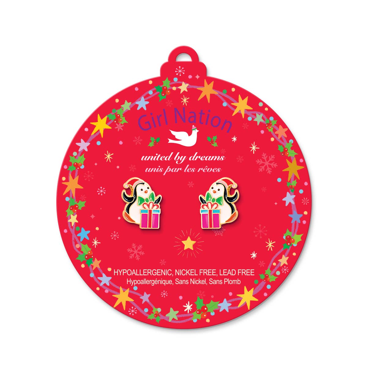 Girl Nation - Penguin Surprise Stud Earrings by SidePony Boutique