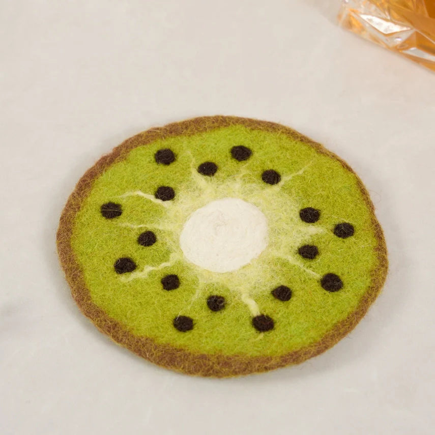 Handcrafted Wool Felt Fruits Coasters