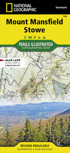 National Geographic Mount Mansfield, Stowe Map : T