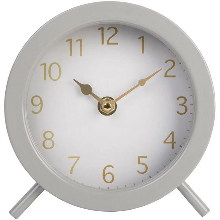 Clock Tabletop Cool Grey 6" by Homeportonline