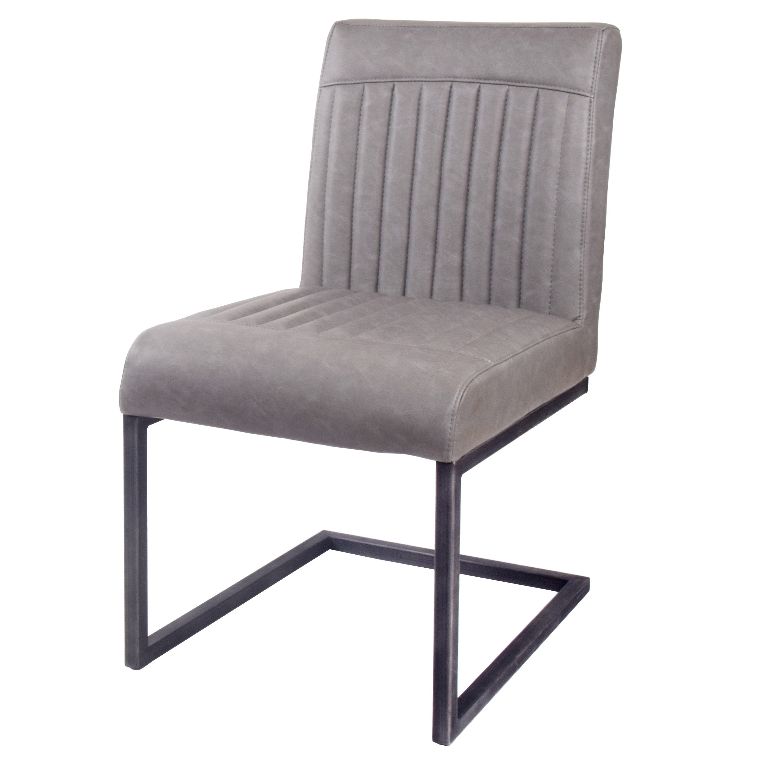 Ronan Polyurethane Dining Chair Antique Graphite Grey by Homeportonline