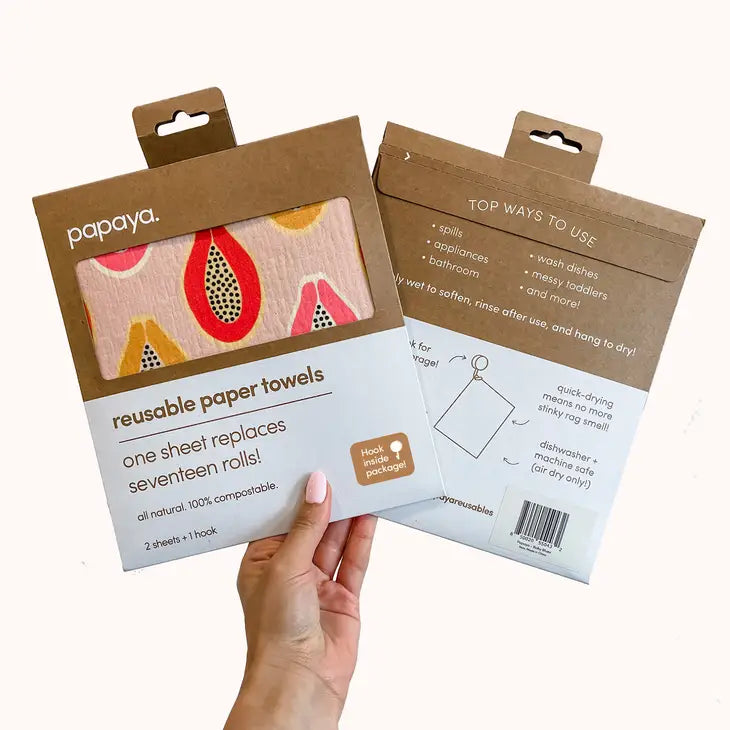 Papaya Reusable Towels (Four Styles Available)