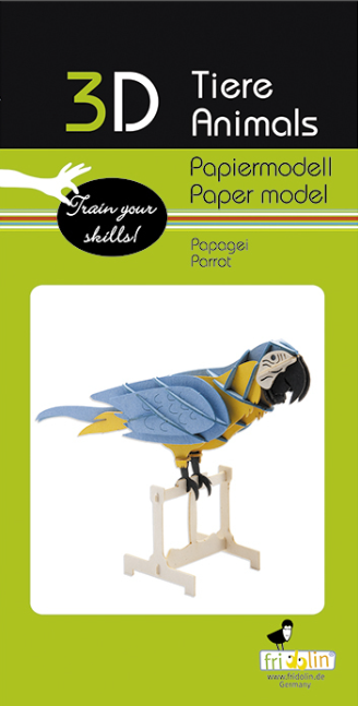 3D Paper Model Kit Parrot by Homeportonline