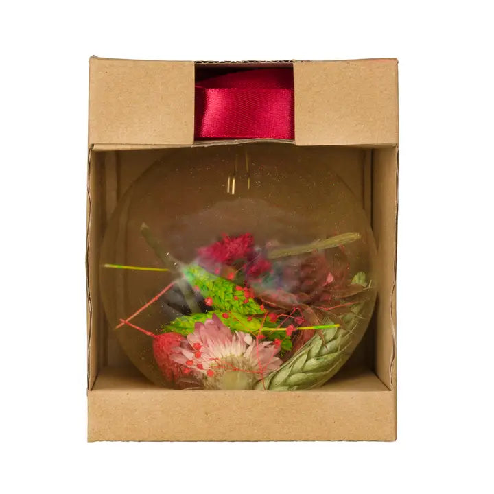 Christmas Ornament with Dried Flowers