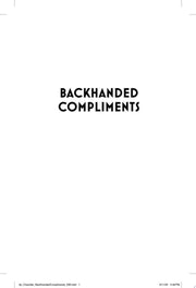 Backhanded Compliments: A Novel