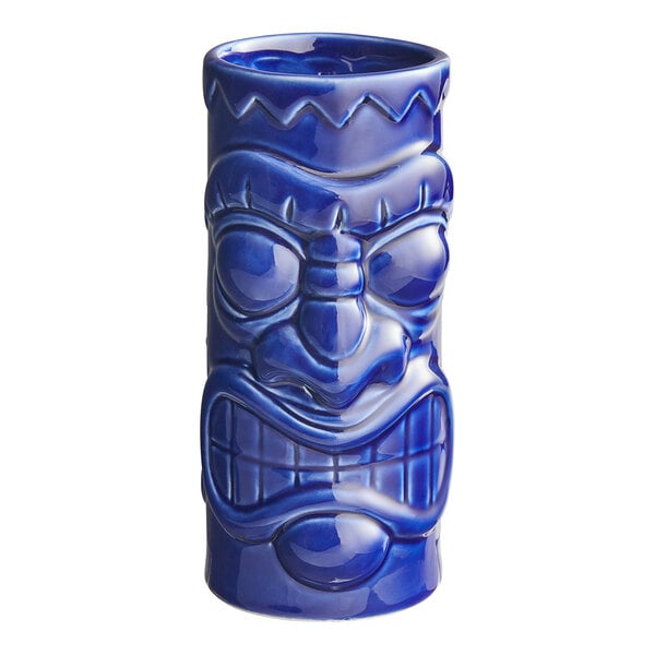 Acopa 21 oz. Blue Ceramic Tiki Mug by Homeportonline