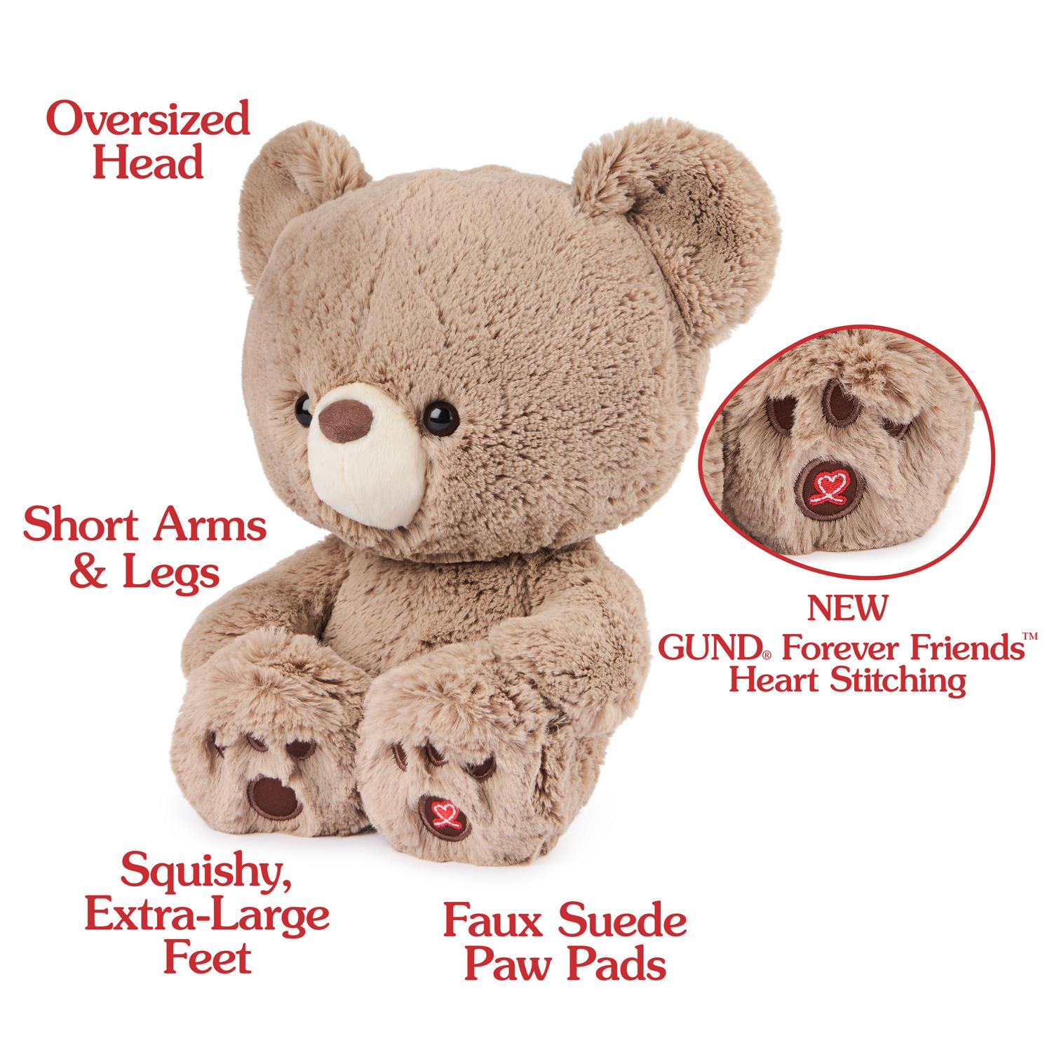 Plush Forever Friends Bear Kai Taupe 10" by Homeportonline