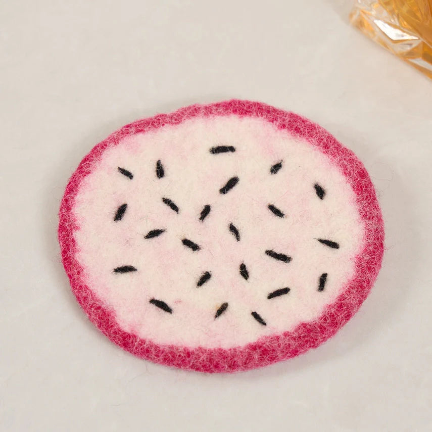 Handcrafted Wool Felt Fruits Coasters