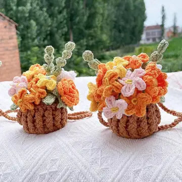 Sale!Crochet Hanging Flower Pot