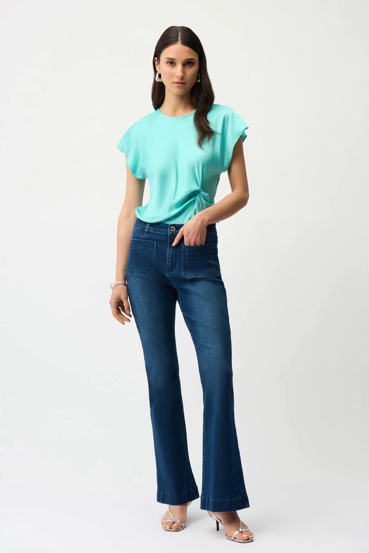 Joseph Ribkoff Flare Jeans with Patch Pockets