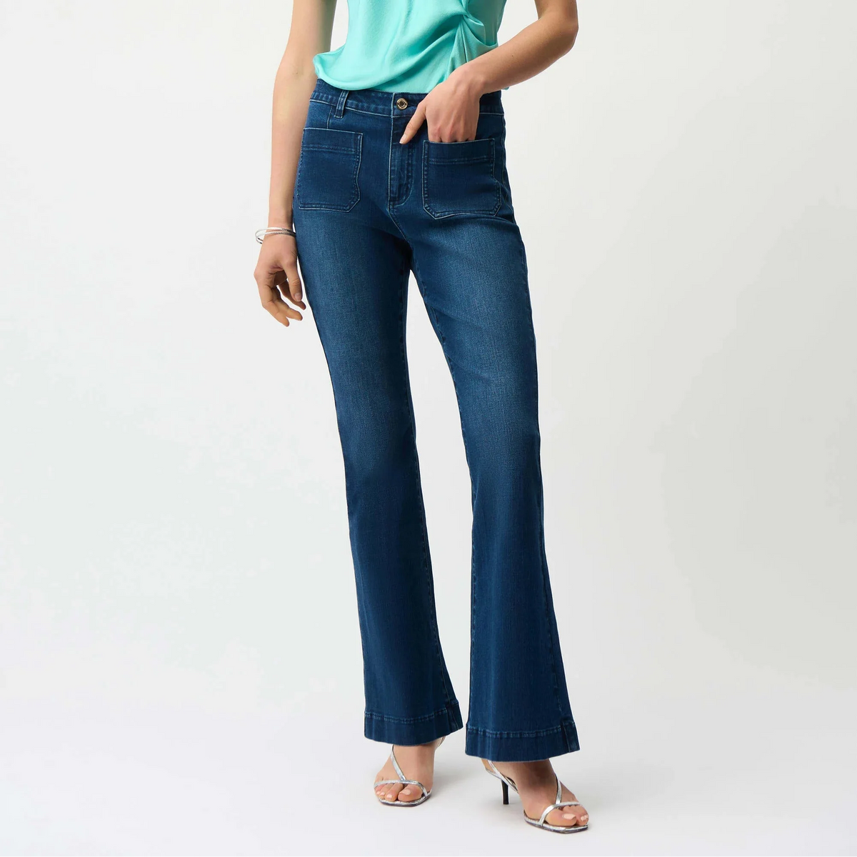 Joseph Ribkoff Flare Jeans with Patch Pockets