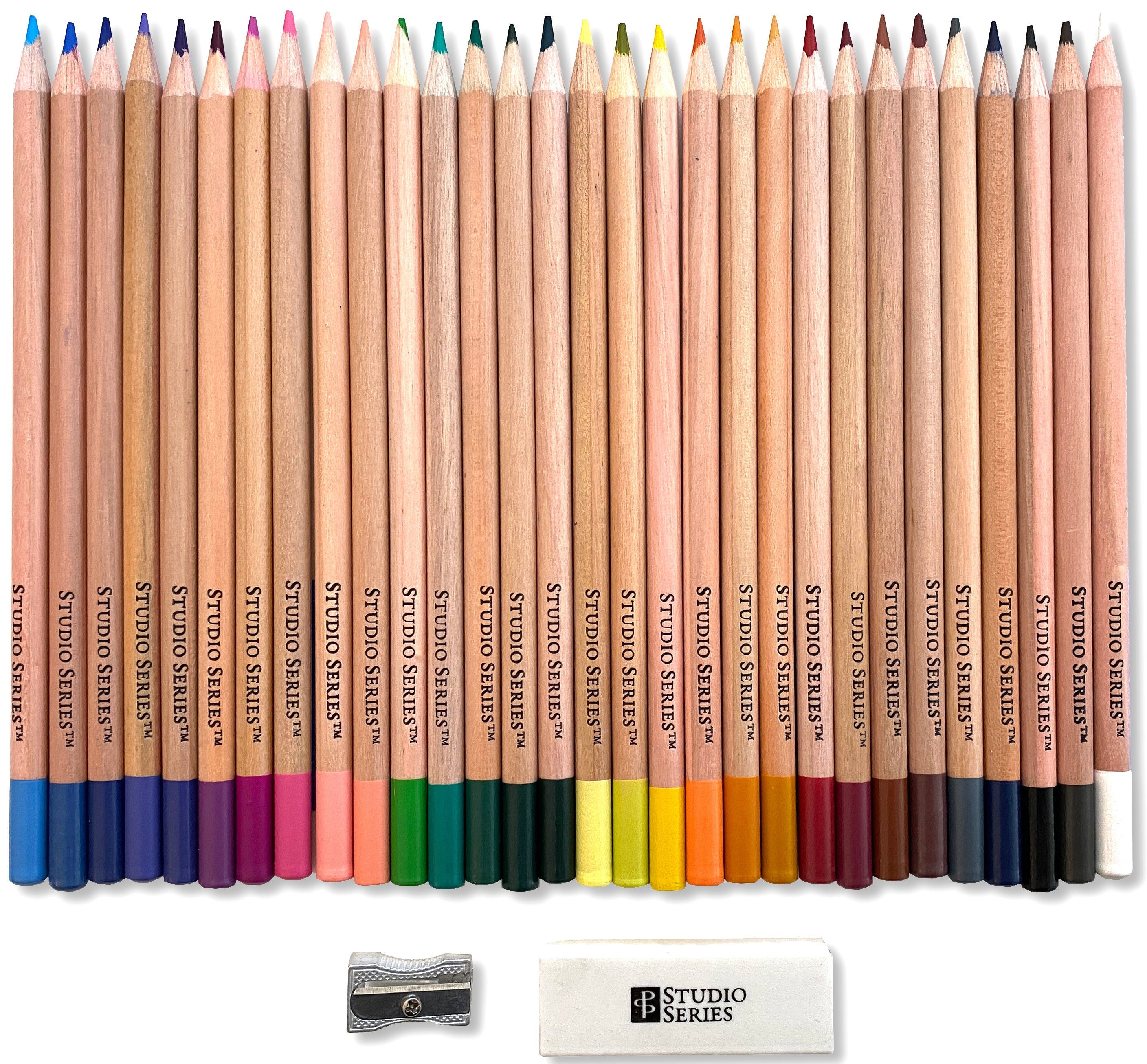 Art Center Colored Pencils 30 Colors, Sharpener & Eraser by Homeportonline