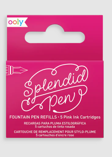 Splendid Fountain Pen Refills Pink by Homeportonline