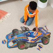 Peaceable Kingdom Racecar Floor Puzzle with Uniquely Fun Shaped Pieces for Kids  Ages 3 Years and Up