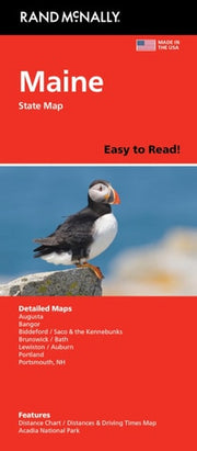 Rand McNally Easy to Read: Maine State Map