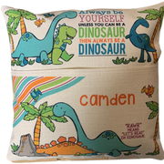 Dinosaur Reading Pillow by SidePony Boutique