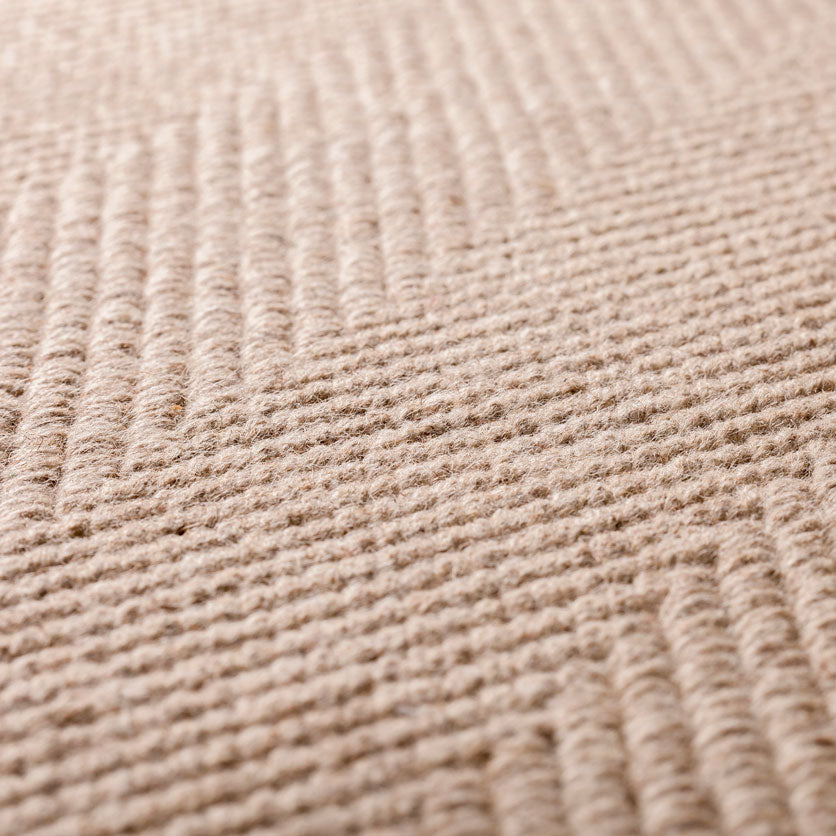 Monaco Herringbone Wool Rug Putty 3'6"X5'6" by Homeportonline