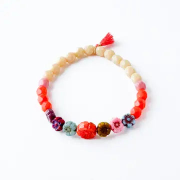 Flower Bracelet with Tassel