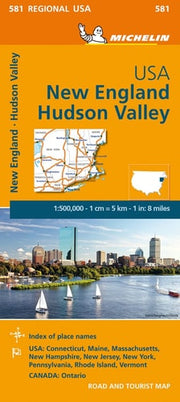 Michelin USA: New England, Hudson Valley Map 581