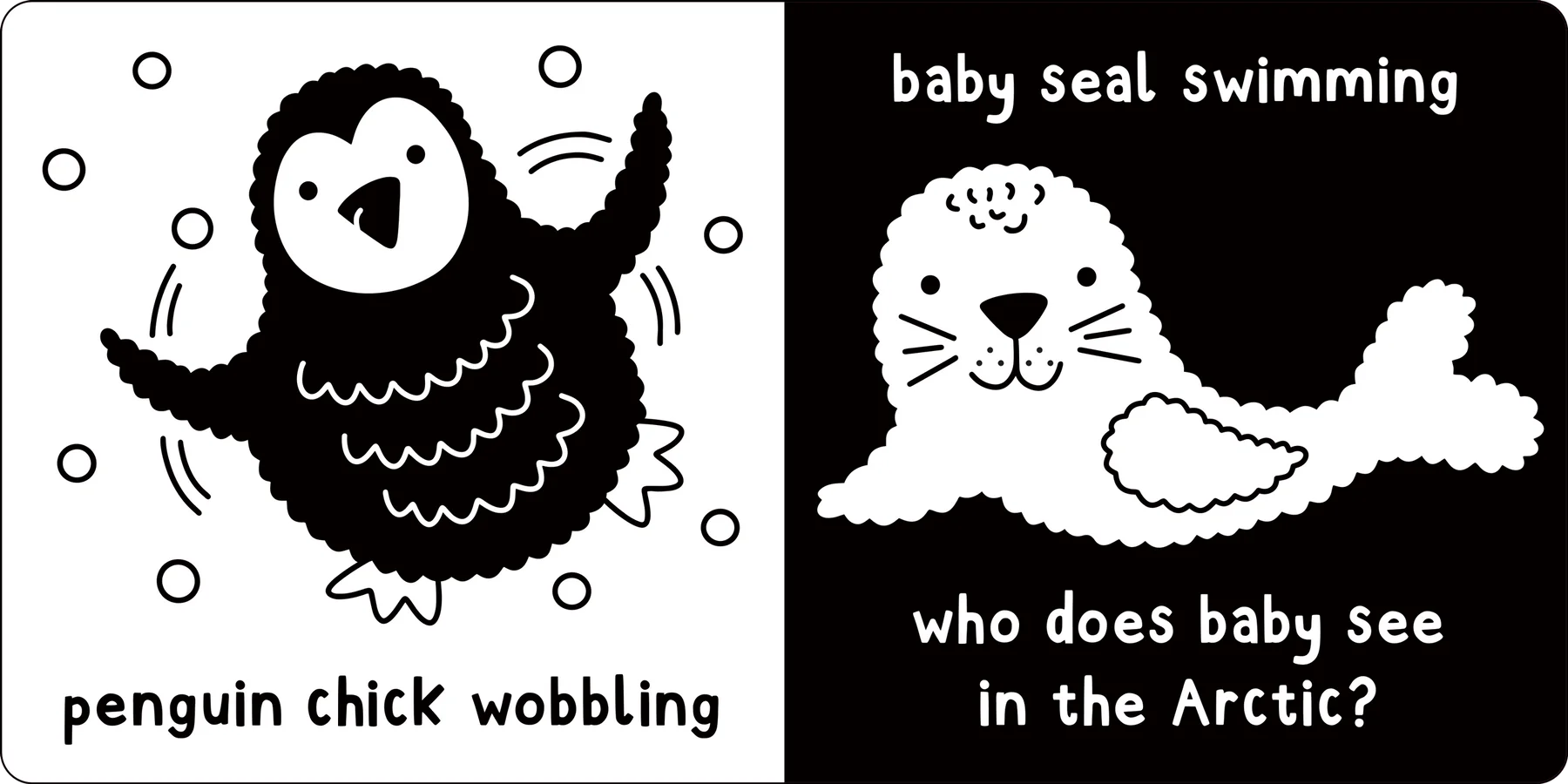 First Board Book High Contrast What Does Baby See? Baby Animals by Homeportonline