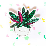 Calathea Rattlesnake Plant Vinyl Sticker by Wild Lark