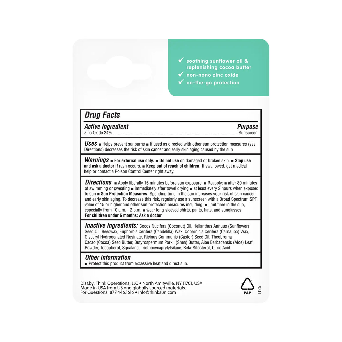 Think Kids Face & Body Sunscreen Stick | 30 SPF