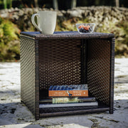 Patio Table Wicker Brown by Homeportonline