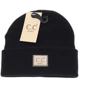 C.C Large Patch Newborn Knit Hat