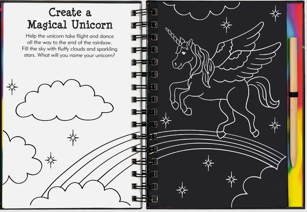 Scratch And Sketch Trace Along Activity Book Sparkle by Homeportonline
