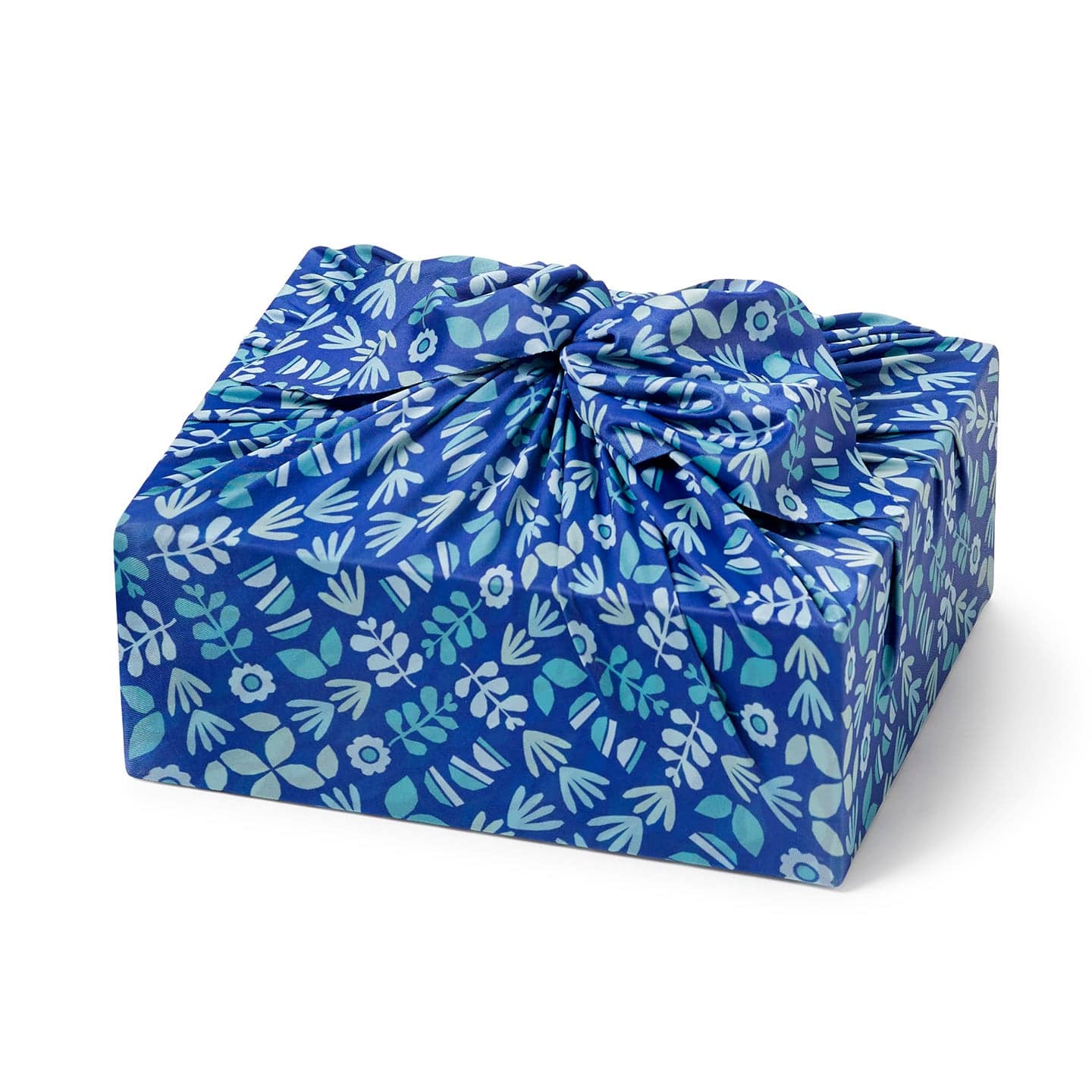 Large Reusable Cloth Furoshiki Gift Wrap | Blue Botanical by Shiki Wrap
