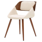 Cyprus KD Fabric Chair Santorini Sand Walnut by Homeportonline
