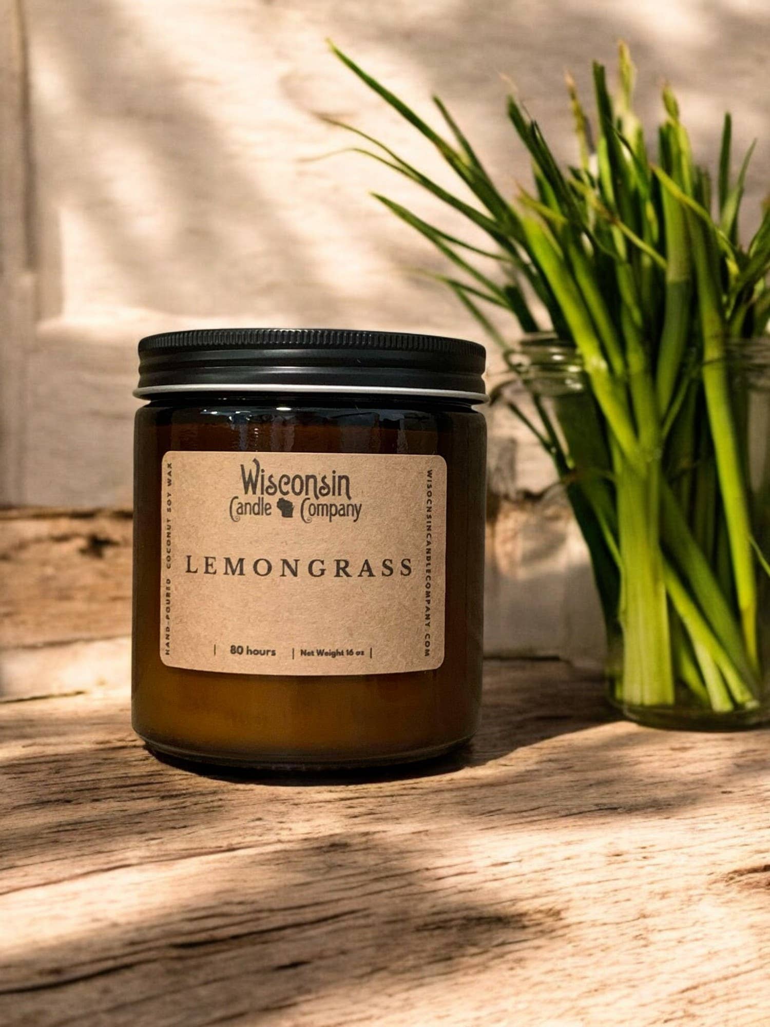 Wisconsin Candle Company - Lemongrass 8 oz Jar by SidePony Boutique