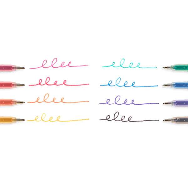 Gel Pens Glitter Radiant Writers 1.0 mm Set Of 8 by Homeportonline